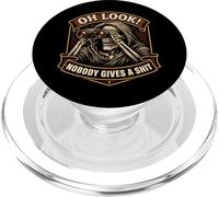 Oh Guarda! Nessuno dà una merda Scherzo divertente binocolo scheletro PopSockets PopGrip per MagSafe