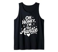 Oh Honey I'm That Auntie Funny Quote with Heart Stars Canotta