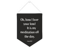 Oh,how I Love Your Law! It Is My Meditation All The Day - Striscione motivazionale da appendere alla parete, striscione decorativo da parete, decorazione per casa, soggiorno, camera da letto, ufficio