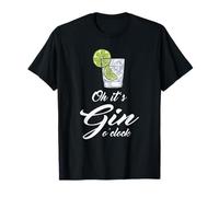 Oh It's Gin O'Clock Regalo Per Amanti Del Gin Tonic Maglietta