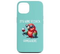 Oh Its Wine O Clock Drinking Parrot It's 5 O'Clock Somewhere Custodia per iPhone 13