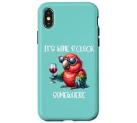 Oh Its Wine O Clock Drinking Parrot It's 5 O'Clock Somewhere Custodia per iPhone X/XS