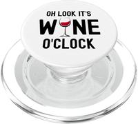 Oh Look It's Wine O'Clock Divertente bicchiere da vino rosso PopSockets PopGrip per MagSafe