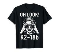 Oh Look K2-18b Divertente Esopianeta Astronomia Spazio Retrò Maglietta