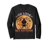 Oh Look Sky Kittens Divertente Bat Lovers Halloween Costume Bambini Maglia a Manica