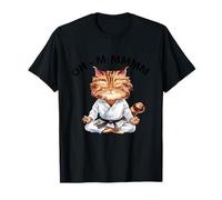 Oh-M Mmmm Zen Cat Meditazione Umorismo Maglietta