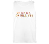 Oh Mio Dio Oh Diavolo Sì Canotta T-Shirt Senza Maniche da Donna Bianca