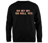 Oh Mio Dio Oh Diavolo Sì Felpa Nera Maglione Unisex vestibilità Semplice