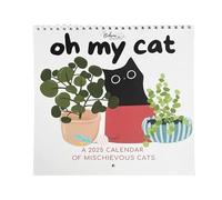 Oh My Cat, calendario da 12 mesi con cartoni animati, calendario da parete, versatile per la famiglia, calendario giornaliero, calendario 2025, calendario da appendere per gli amanti dei gatti