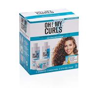Oh! My Curls - Trattamento Professionale Idratante e Nutriente per Capelli Ricci Crespi, Disidratati e Opachi - Contiene Shampoo Nutriente, Maschera Anticrespo e Crema Disciplinante per Ricci