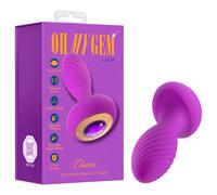 Oh My Gem - plug anale vibrante con gemma (viola)