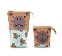 Oh My Pop Capybara-Astuccio Cute, Verde, 12 x 17 cm