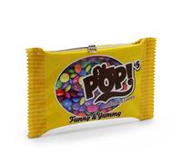 Oh My Pop! Chococandy-Borsa da Toilette, Giallo, 24 x 15 cm