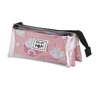 Oh My Pop! Cupnicorn-Astuccio Triplo Clear, Rosa, 23 x 11 cm