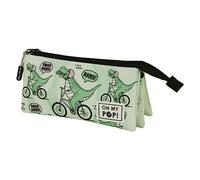 Oh My Pop! Dinorrr-Astuccio Triplo FAN 2.0, Verde, 23 x 11 cm