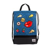 Oh My Pop! Patches-Sacca Storm con Manici, Blu Scuro, 34 x 49 cm