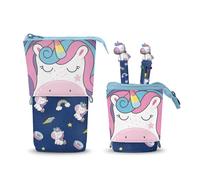 Oh My Pop Sweety-Astuccio Cute + Penna a 10 Colori + Penna Gel Cancellabile, Multicolore, 11,5 x 17 cm