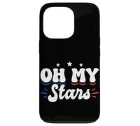 Oh My Stars Cute Patriotic 4th of July Design Custodia per iPhone 13 Pro