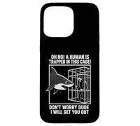 Oh No A Human Is Trapped In This Cage Don't Worry Dude Custodia per iPhone 15 Pro Max