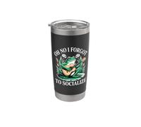 Oh No I Forgot To Socialize Scherzi introversi Bicchiere termico in acciaio inox doppia parete