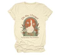 Oh No I Forgot to Socialize The Children Shirt Homeschool Mom Shirt, Giallo Cremoso-1, S