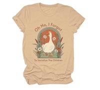 Oh No I Forgot to Socialize The Children Shirt Homeschool Mom Shirt, Khaki-1., M