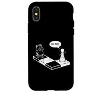 Oh No Knight To Pawn Divertente Giocatore di Scacchi Gioco Da Tavolo Amante Custodia per iPhone X/XS