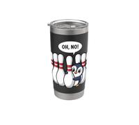 Oh no Penguin Bowling Bicchiere termico in acciaio inox doppia parete