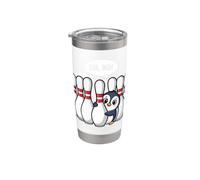 Oh no Penguin Bowling Bicchiere termico in acciaio inox doppia parete