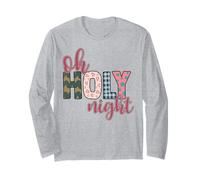 Oh Notte Santa Gesù Buon Natale I cristiani Amano Cristo Maglia a Manica