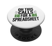 Oh, questo richiede un foglio di calcolo Design divertente per analisti di dati PopSockets PopGrip Adesivo