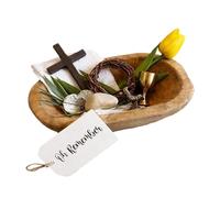 Oh Remember Kit - Resin, Natural Religious Decoration, Thorn-textured | Christian Easter Decorations Tray Set For Thanksgiving Holiday