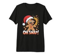 Oh Snap - Costume da Uomo di Pan di Zenzero per Adulti, per Bambini e Donne Maglietta Premium