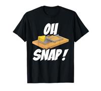 Oh Snap Divertente Trappola Per Topi Umorismo Al Formaggio Maglietta