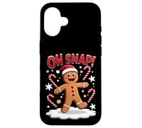 Oh Snap Funny Gingerbread Custodia per iPhone 16