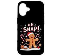 Oh Snap Funny Gingerbread Custodia per iPhone 16