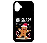 Oh Snap Funny Gingerbread Custodia per iPhone 16 Plus