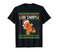 Oh Snap Gingerbread Kid Uomo Donna Brutto Natale Costume Maglietta