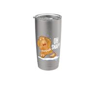 Oh Snap Gingerbread Man Divertente Natale Natale Uomini Donne Bambini Bicchiere termico in acciaio inox doppia parete
