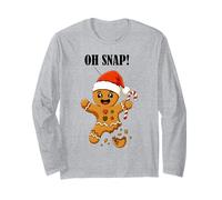 Oh Snap Gingerbread Man Divertente Natale Uomini Donne Bambini Natale Maglia a Manica