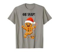 Oh Snap Gingerbread Man Divertente Natale Uomini Donne Bambini Natale Maglietta