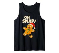 Oh Snap Gingerbread Man Funny Christmas Men Women Kids Canotta