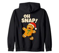 Oh Snap Gingerbread Man Funny Christmas Men Women Kids Felpa con Cappuccio