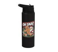Oh Snap Gingerbread Man Golf Golf Natale Golf Stainless Steel Insulated Water Bottle