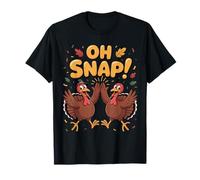Oh Snap Turkey Duo Funny Thanksgiving Celebration Maglietta