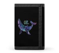 Oh Whale Aquatic Ephemera portafoglio a tre ante carino porta carte di credito pochette portafogli per uomo donna, Stile:, Taglia unica