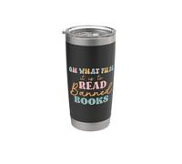 Oh What Fun it is to Read Banned Books and Coffee Fight Evil Bicchiere termico in acciaio inox doppia parete