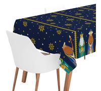 OH YEAH - 1 pezzo - Rotolo di tovaglia di carta natalizia - Stampa Re Magi - 1,2 x 5 m - Decorazione per tavolo Natale - Tovaglia rettangolare - Decorazione per tavolo Natale - Finitura lucida