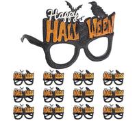 OH YEAH - 12 Occhiali Halloween per bambini in colore nero - Accessori divertenti per costumi, feste e fotografia - Decorazione Evento - Photocall Halloween - Occhiali divertenti per celebrazioni