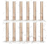 OH YEAH - 12 pezzi - Cannone coriandoli a strisce bianche - 40 cm - Feste e celebrazioni - Ideale per matrimoni, compleanni, eventi e addii - Grande potenza di portata - FACILE DA USARE